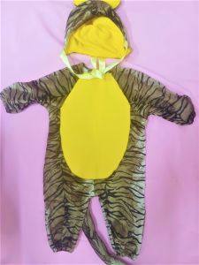 Kids Costumes to Hire - Tiger with Yellow Tummy Onesie & Headpce  - TODDLER